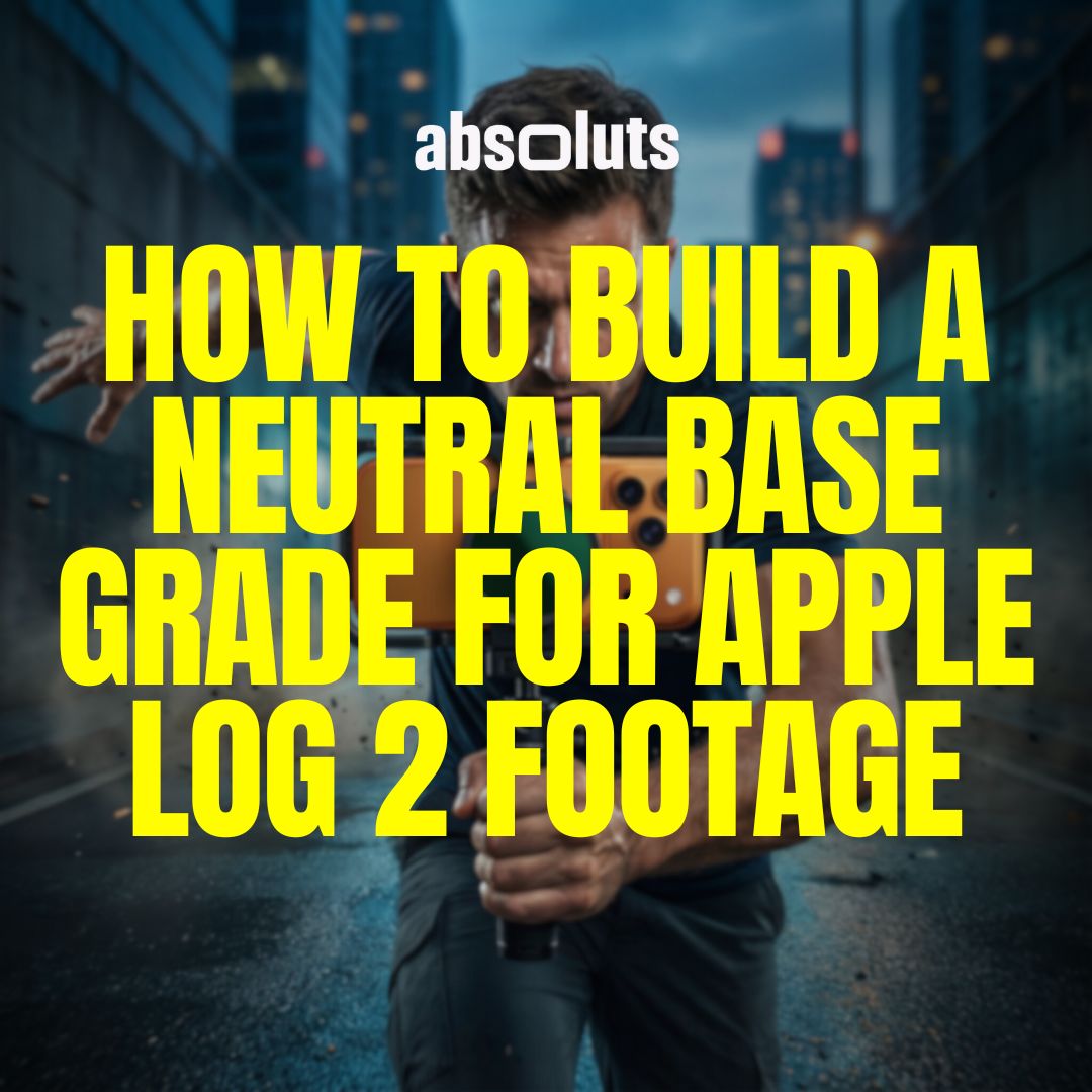 How to Build a Neutral Base Grade for Apple Log 2 Footage