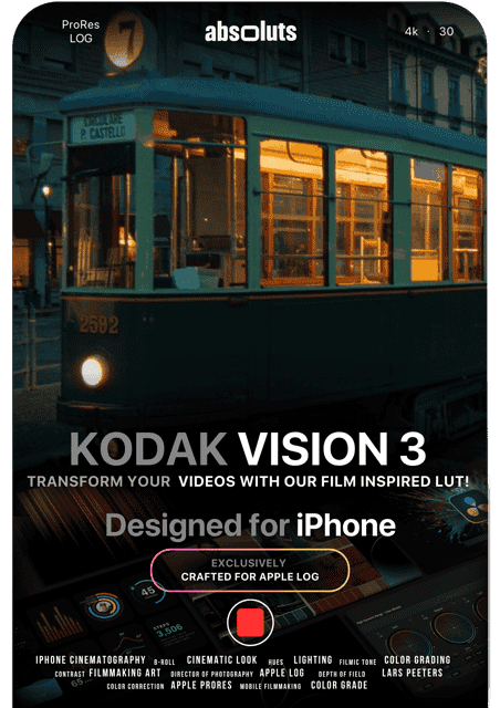 Kodak Vision 3 Lut per iPhone